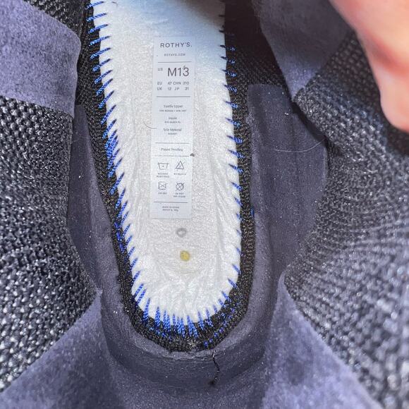 Rothy’s Merino Wool Chelsea Boots Dark Gray Men’s Size 13 - Picture 9 of 9